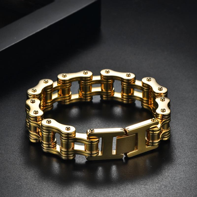 1PC Selected Titanium Steel Handheld Bicycle Chain Men's Elegant Simple Stainless Steel Single Bike Chain Wrist Chain Motorcycle Chain