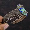 Azurite Malachite Gemstone Cuff Bracelet Copper Wire Wrapped Bangle Handmade Adjustable Cuff Bracelet Gift For Mom Copper Wire Wrap Jewelry