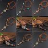Sweater Dress Wooden Beaded Tassel Long Jewelry Pendant Chain  Handmade