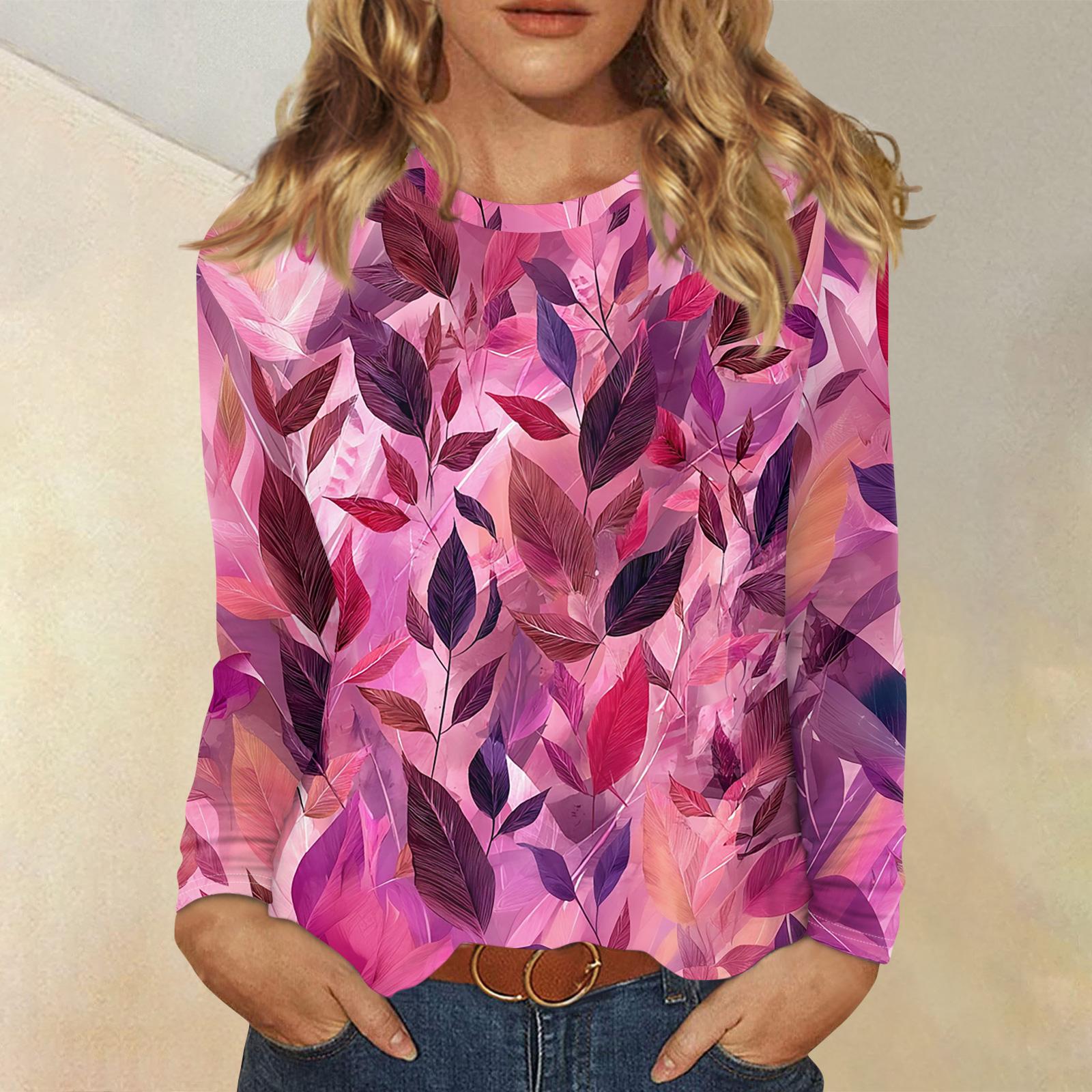 

Женский модный пуловер с цветочным принтом и длинными рукавами XL