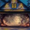 Halloween Large Garage Door Cover Backdrop Haunted House Party Decoration Background Scary Creepy Horror Outdoor Decor Banner26