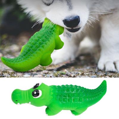 Brinquedo de Mastigar para Cães Formato de Crocodilo com Som Limpeza Dental Aliviar o Tédio Limpeza dos Dentes Brinquedo para Animal de Estimação Suprimentos para Cães