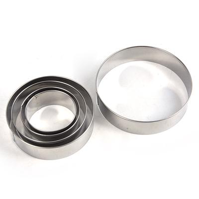 1Set Round Circle Stainless Steel Cookie Cutter Biscuit Diy Baking Pastry Moulds