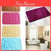 Bath Nonslip Mat Memory Foam 3d Cobble Stone Shape Microfibre Pebble Toilet Rug