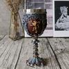 VOFUN-Medieval Knight Badge Beer Mug Stainless Steel Resin Viking Red Wine Glass Medieval Wine Glass Utensils Tea Set Stemware