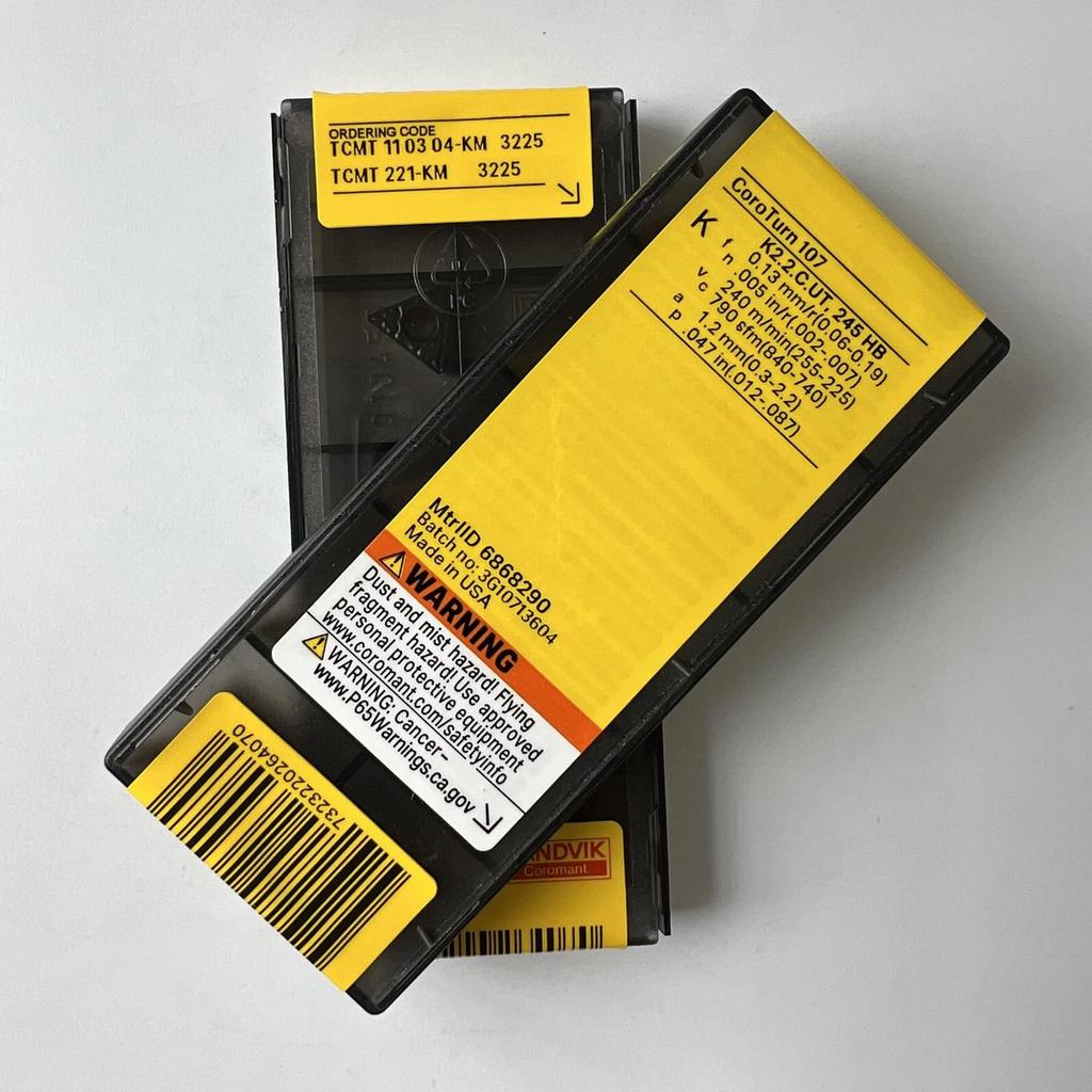 Original Sandvik / TCMT110304-KM 3225 /  CNC Lathe Carbide Blade 10 Pcs