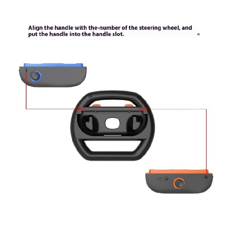 Not Slip Steering Wheel Grip Lightweight Game Racing Controller Ergonomic Racing Game Steering Wheel for Console 2