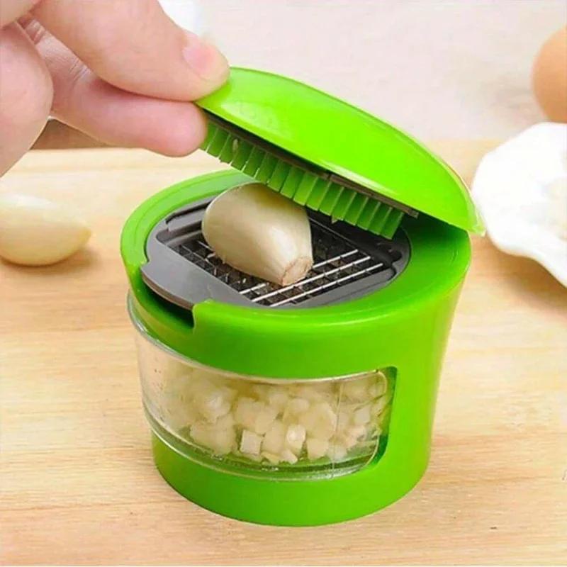 1PC Stainless Steel Garlic Press Multifunctional Manual Vegetable Mincer Slicer Dicer Grater Chopper for Kitchen Vegetable Fruit