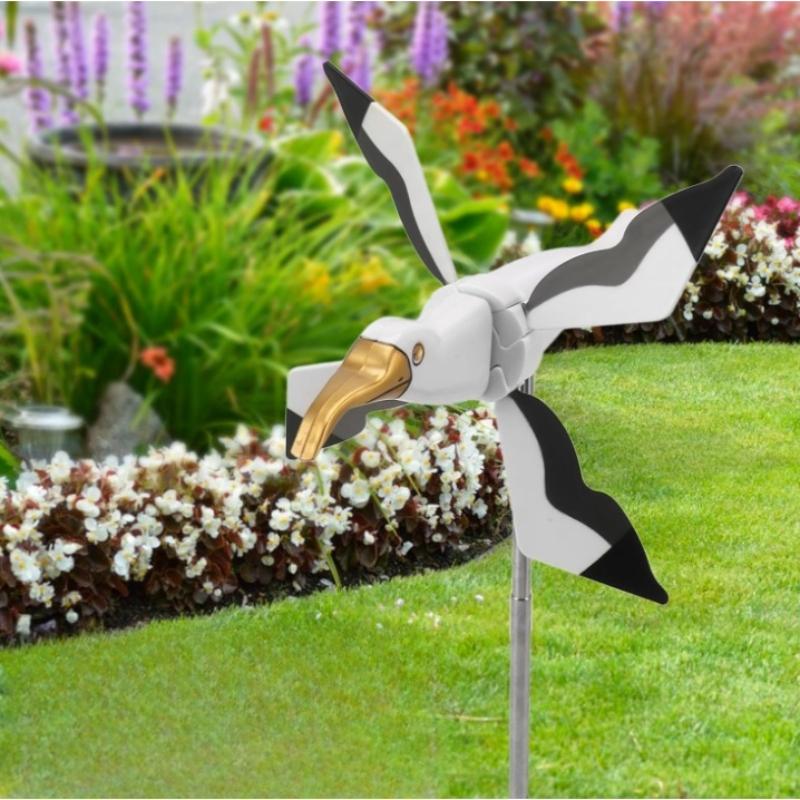 Seagull Windmill Garden Spinner, Outdoor Animal Whirligig Windmill Lawn Ornament Wind Mill for Outdoor Yard Garden Decorations