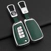 Zinc Alloy + Leather Car Key Case Cover Shell For Nissan Nv200 Sentra Versa X-Trail Qashqai J11 Juke Murano Micra Tiida Maxima
