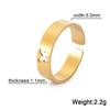 Hohl gearbeitete Schmetterlings-Partnerringe aus Edelstahl für Damen Geschenk Dating-Schmuck Damen Herren Valentinstagsring Geburtstagsgeschenk