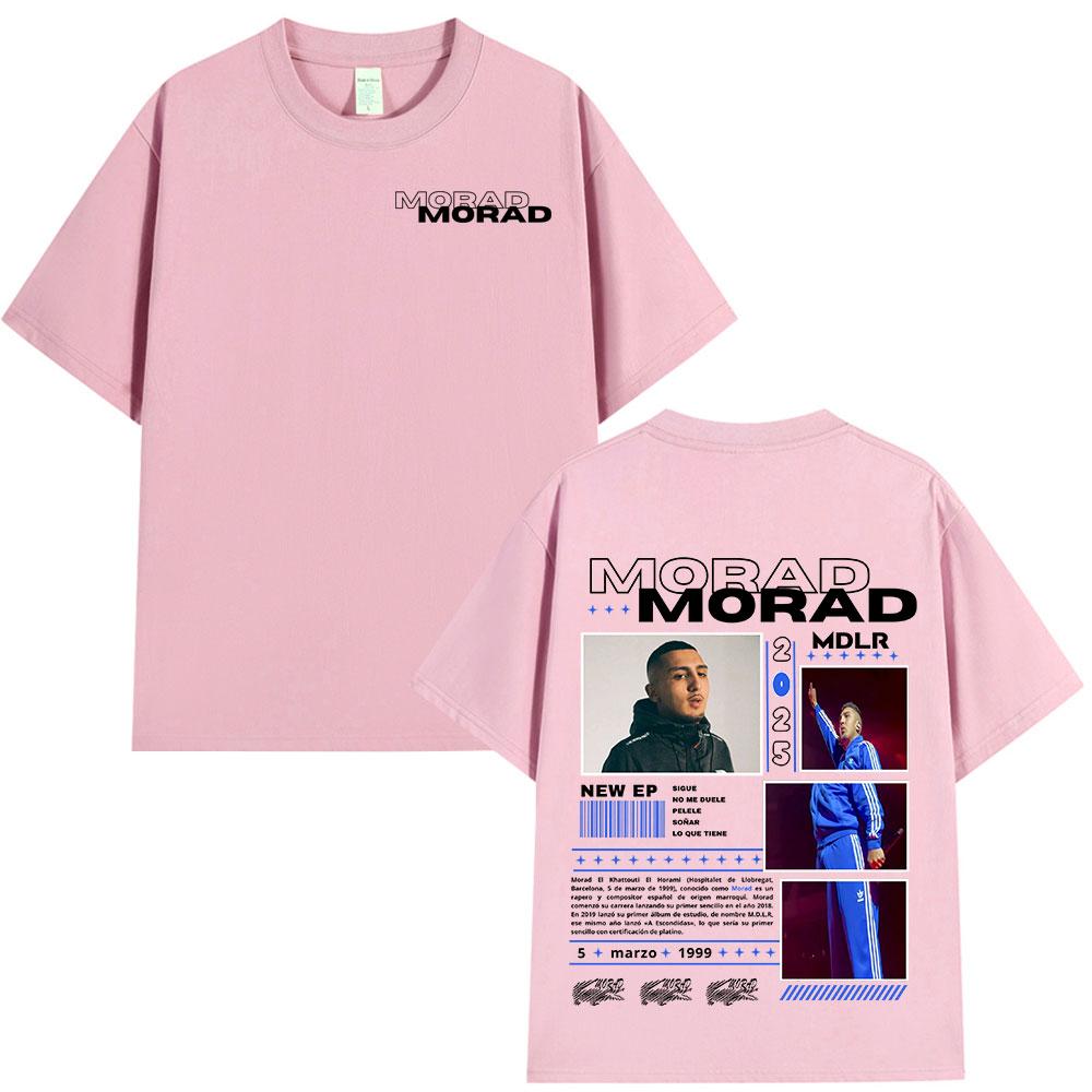 Rapper Morad MDLR 2025 Tour T Shirt Fashion Hip Hop Vintage Short Sleeve Tshirts Unisex Women Casual Cotton Tshirt Streetwear