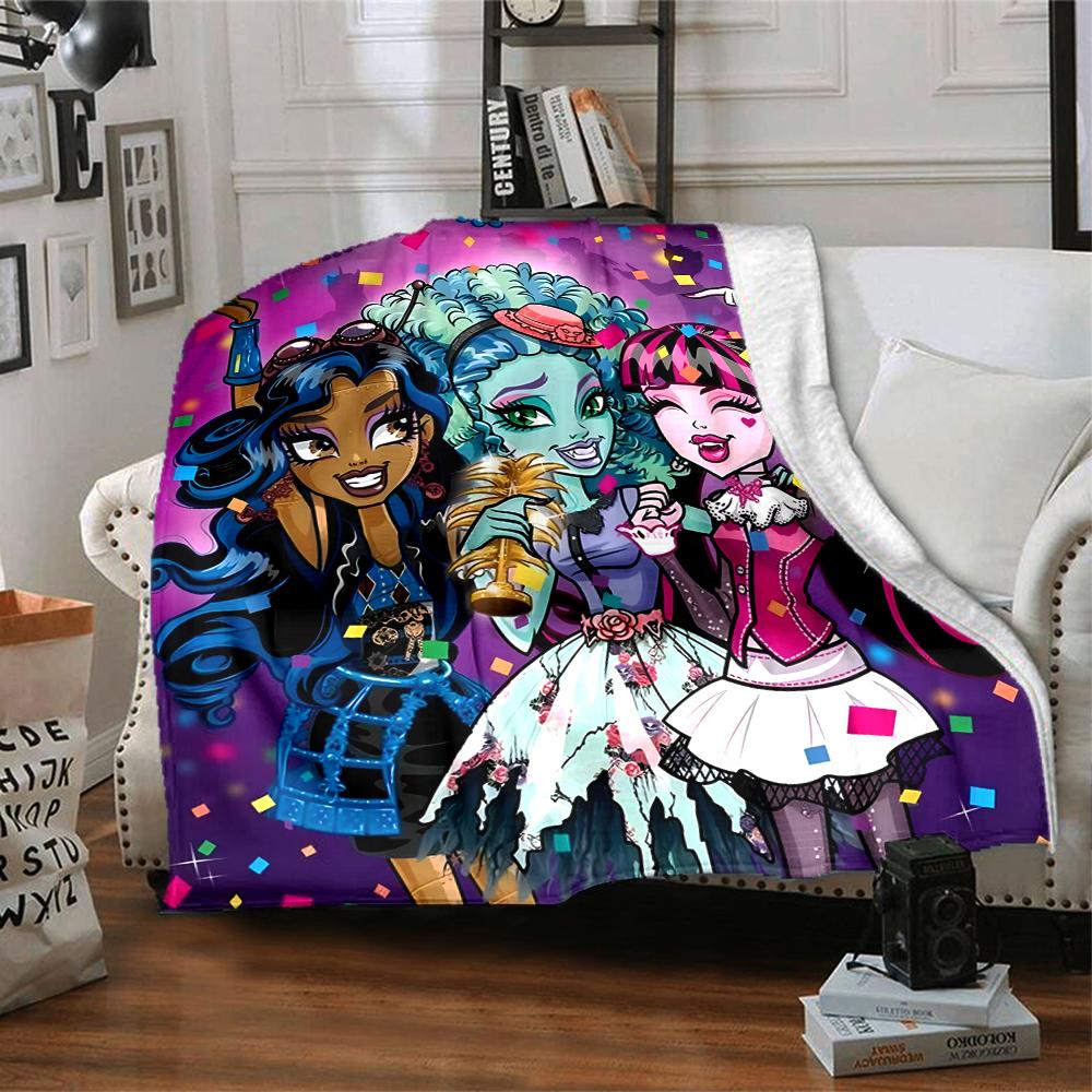 1pc Monster High Draculaura3 Blanket, Gift, for Men and Women, Soft Blanket, Good for Sofa Bed Couch Travel, Lightweight Flannel Blanket