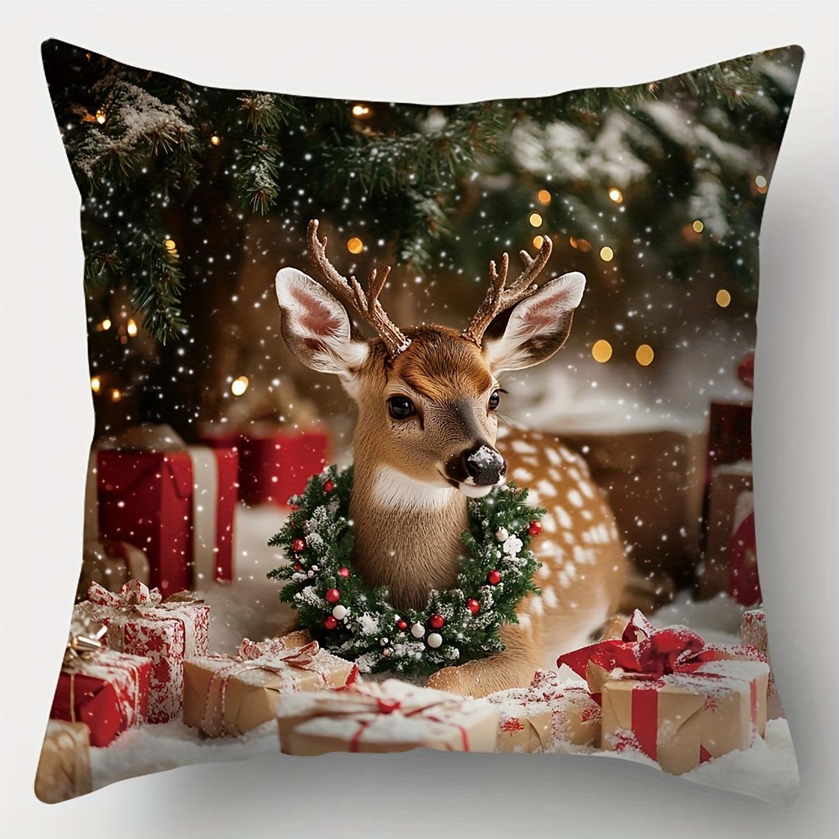 

Рождественское украшение наволочка Санта-Клаус Снеговик наволочка гостиная диван подушка комплект комната украшение дома подарок другу 40x40cm