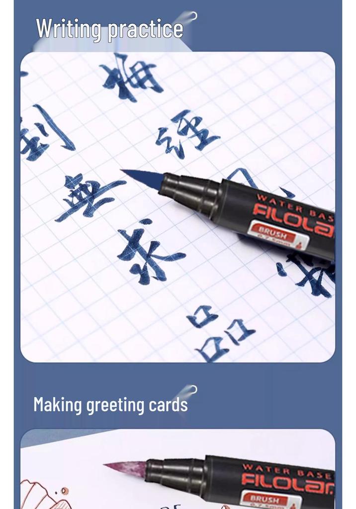 Feloran Xiuli Soft Brush Calligraphy Pen for Greeting Cards and Planners