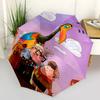 1pc Happy Color Automatic Opening Umbrella - Portable Folding Design, 8-Rib Iron Frame Outdoor Umbrella, Ideal Gift for Fans, Travelers, Eve