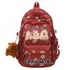 Capybara Cartoon Pattern Backpack Large Capacity Shoulders Bag Gift Children