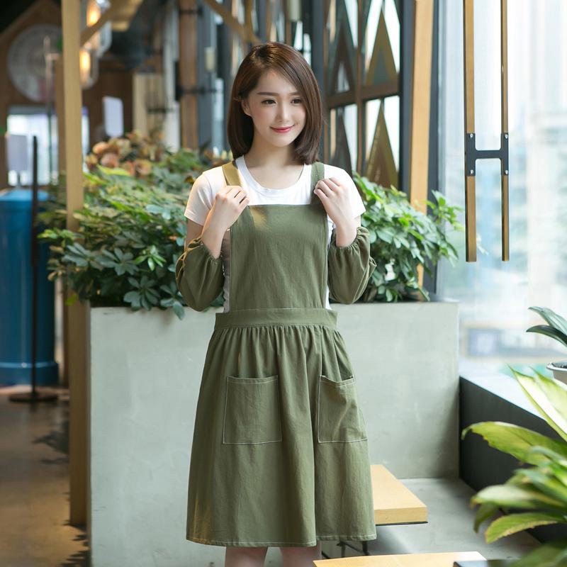 Women's Double-Layer Apron: Fashionable Princess Design for Kitchen or Coffee Shop