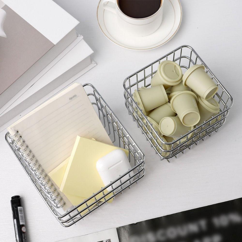 Modern Kitchen Organizer Shelf Stainless Steel Waterproof Bathroom Storage Rack Durable Rust Proof Wire Snack Organizer