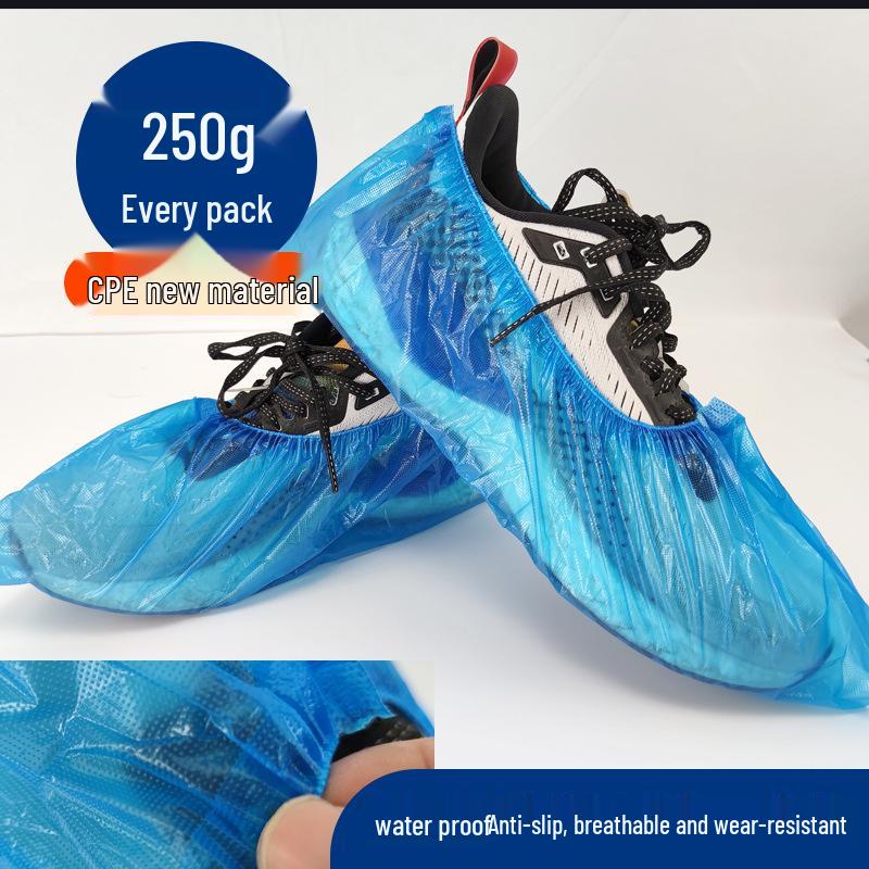 Thickened Non-Woven Disposable Shoe Covers - Extra Large, Full Elastic Fit for Adults and Children