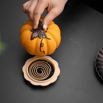 Ceramic Pumpkin Incense Burner, Agarwood Creative Pumpkin Desktop Decoration, Tea Room Aromatherapy Stove Decoration