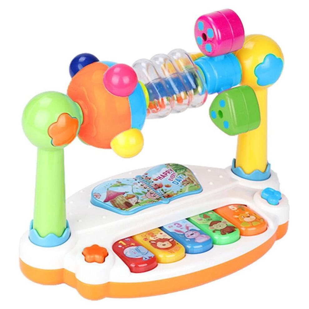 QTBIUQ Musical Piano Toy with Lights & Music, Compatible with Learning, Interactive Play for Toddlers 1-3 Years, Develops Motor Skills