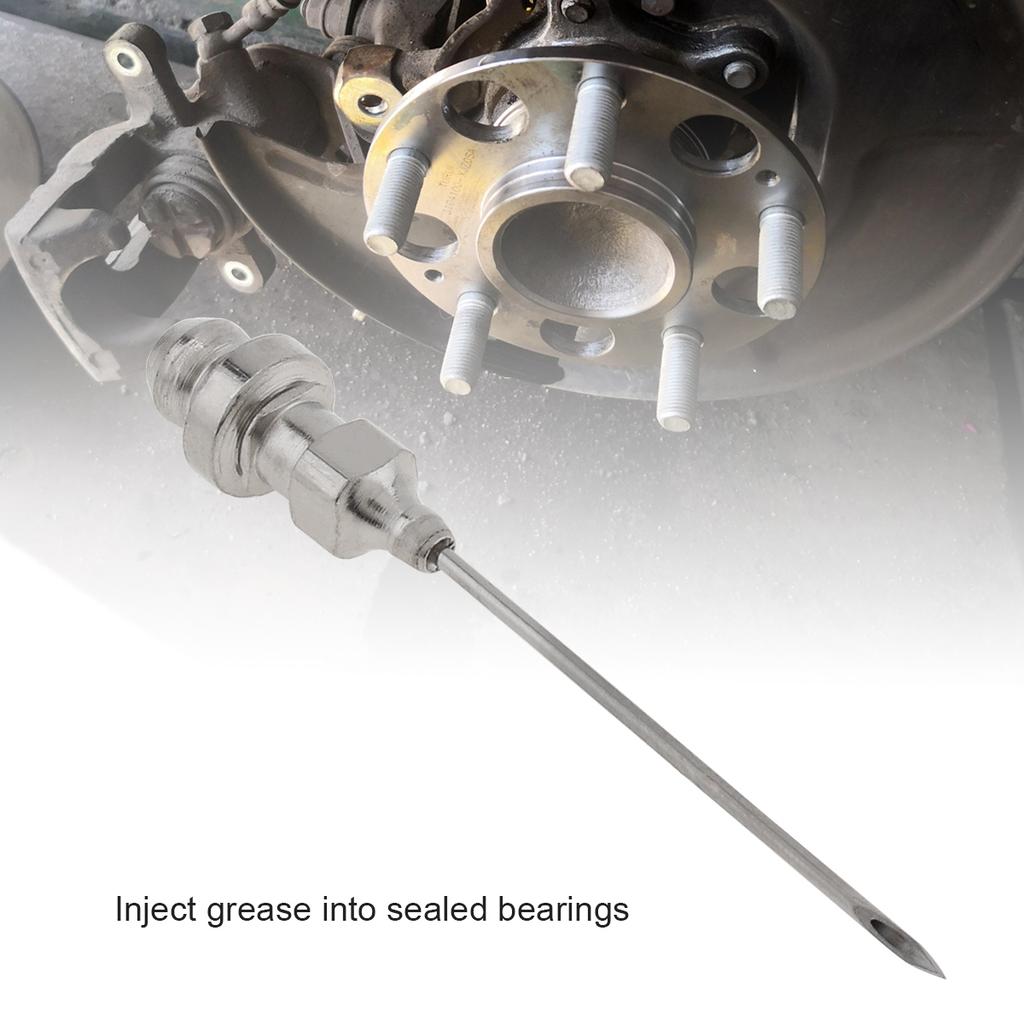 304 Stainless Steel Portable Grease Injector Needle, 18g Refillable Grease Filling Needle for Precision Lubrication