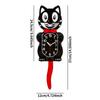 Vintage Cat Clock Cute Non Ticking Funny Retro Cat Wall Clocks with Moving Tail for Living Room Kitchen Study Home Office School