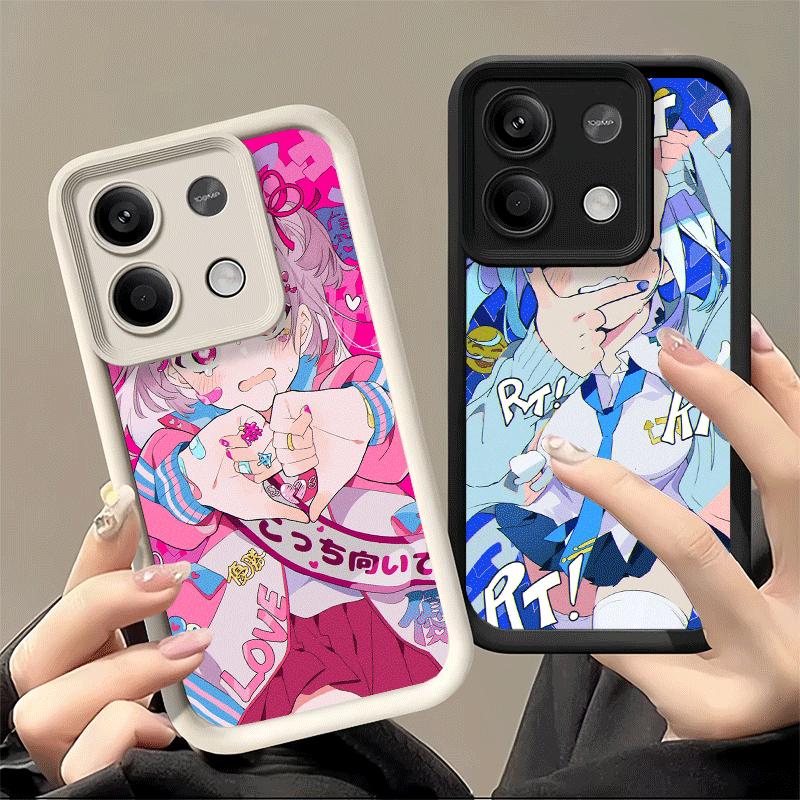 Phone Case for Xiaomi Redmi Note 15 14 13 Pro Plus Anime Kwaii Girl Ins Style Shell 12S 11 11S 11T 5G 14S Soft Silicone Funda