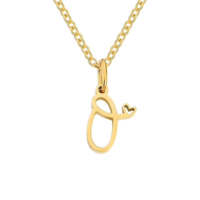 eManco Women's Niche Stainless Steel Letter Clavicle Necklace