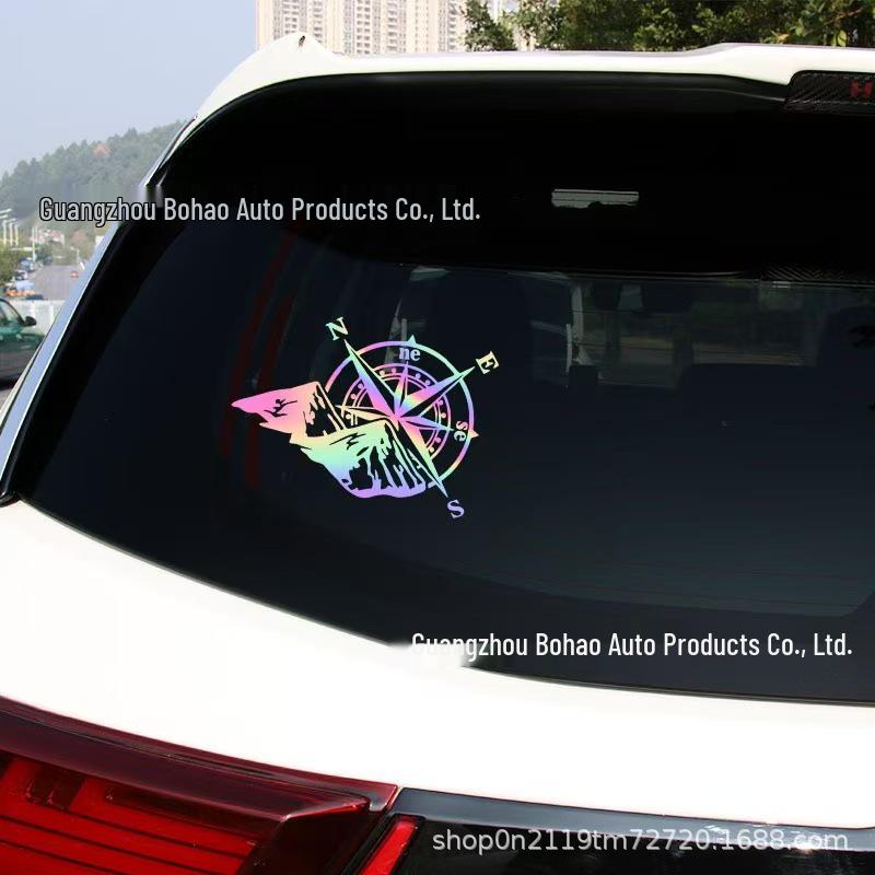 

Reflective Compass Direction Indicator Car Window Sticker Colorful