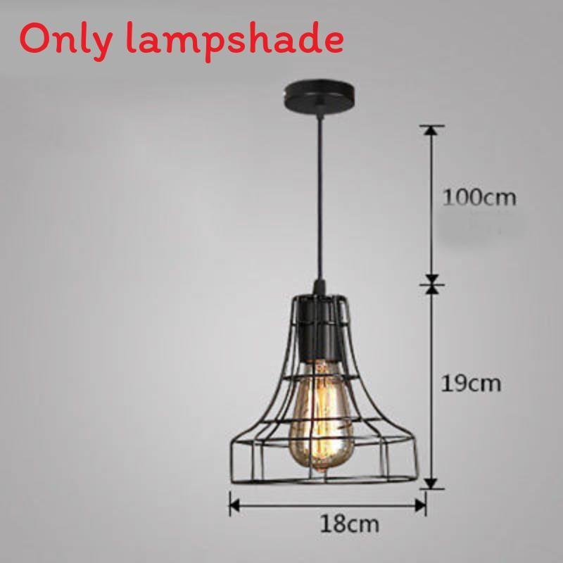 Chandelier Simple Fashion Retro Indoor Industrial Wind Bar Small Iron Lamps Cage