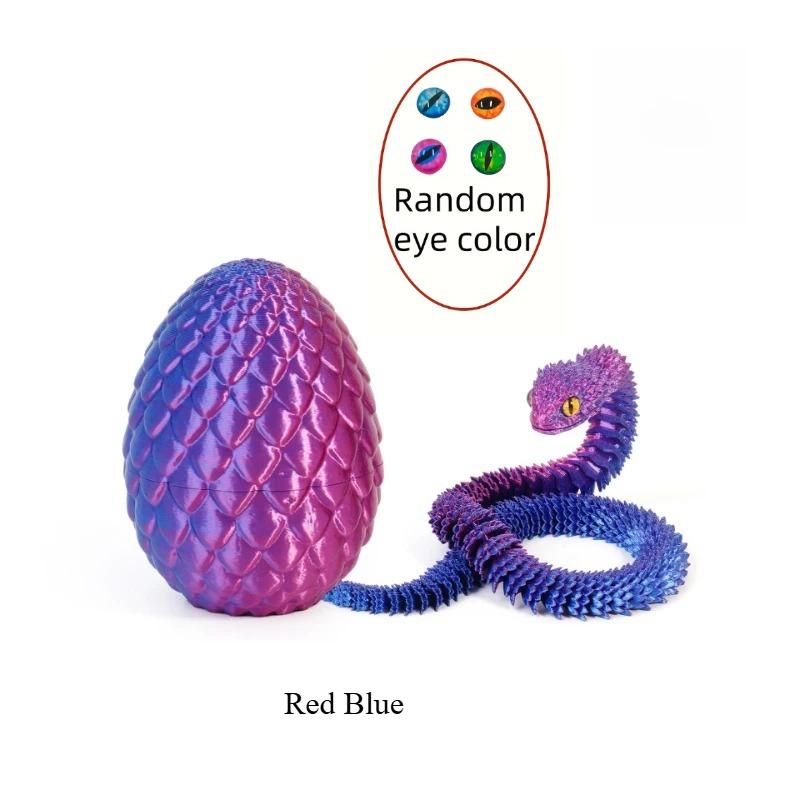 3D Printed Snake Egg and Dragon Egg Toys Fully Articulated Snake Dragon Collection Surprise Simulation Toy Decoration