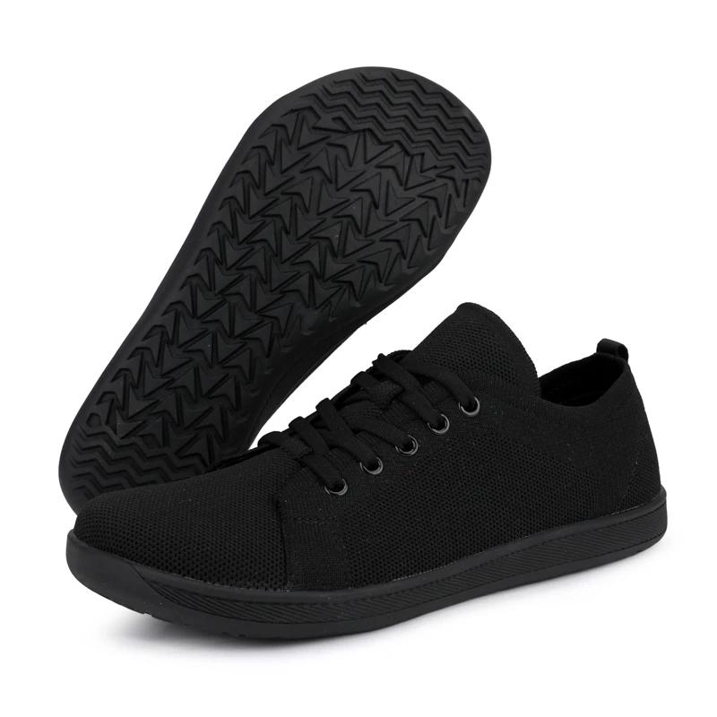 Barfußschuhe mit breiter Zehenbox für Herren und Damen | Minimalistische Walking-Sneaker | Nullabsatzsohle | Atmungsaktives Mesh