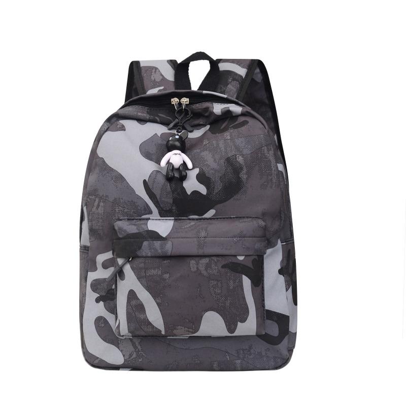 Unisex casual backpack fashionable new nylon cloth camouflage wear-resistant waterproof large-capacity backpack women