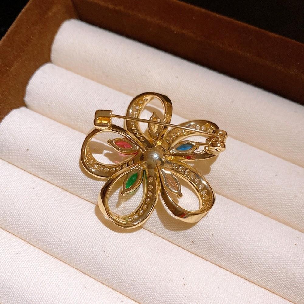 Chest Flower Long Leaf Pin Flower/Bow/Cherry/Starfish Metal Brooch  Men/Women Suit