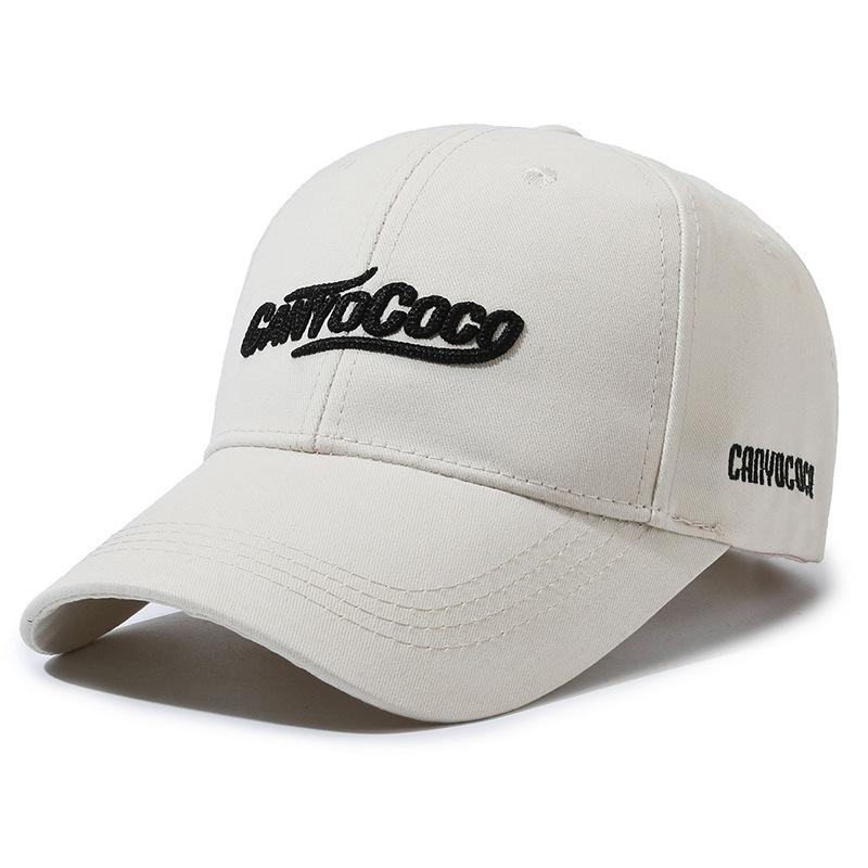 Pure cotton baseball cap for men and women, same style casual peaked cap, embroiderletter sun hat, sun protection