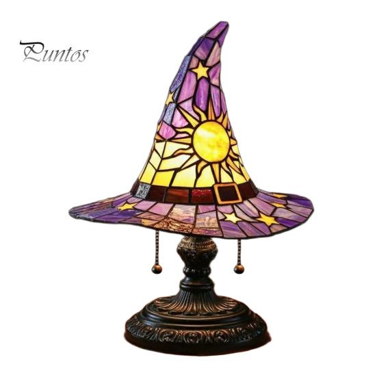 

Светодиодный ночник в виде шляпы ведьмы, мягкое свечение, готическая лампа ручной работы в форме шляпы волшебника, лампа на ночь на Хэллоуин L фиолетовый