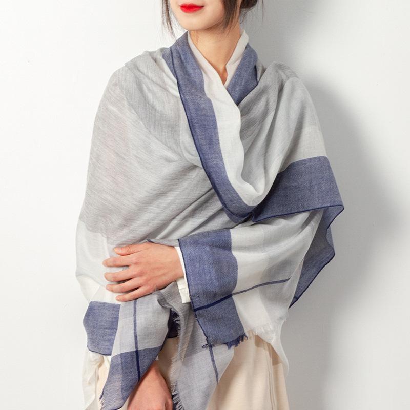 100% Cashmere Scarf for Women: Autumn/Winter Gold/Silver Thread Shawl with Sun Protection