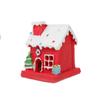 Resin Christmas House Statue Cartoon Christmas Miniature Cookie House  Home Office Decorations