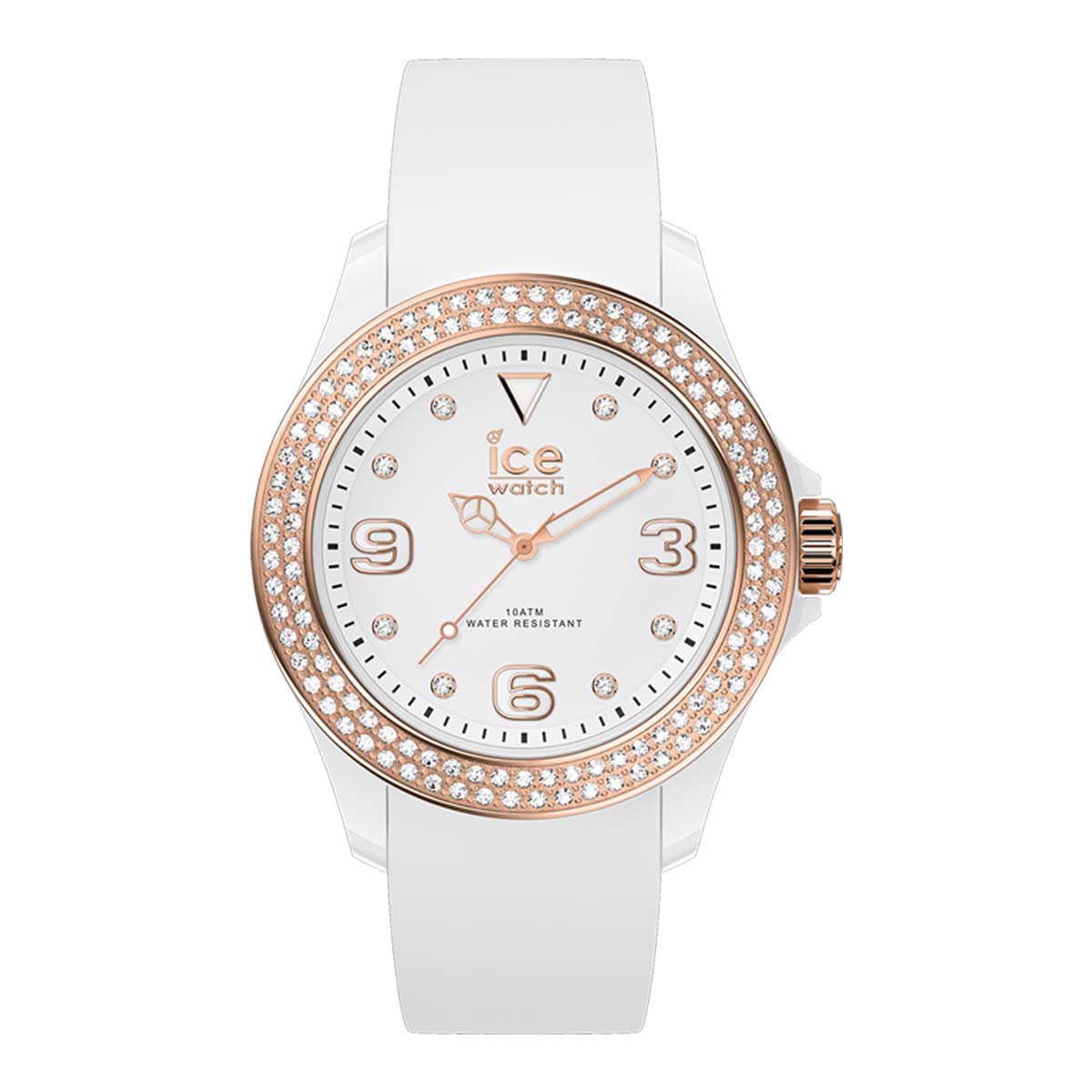 Унисекс Часы ICE Star Белый Розовое Золото Гладкие [Ice-watch] Женские Часы Ice-Watch / (Средняя) [Авторизованный розничный продавец]