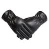 Womens Leather Gloves Winter Lined Fleece Lining Thick Warm Gloves Touchscreen Driving Gloves Winter Cycling Gloves