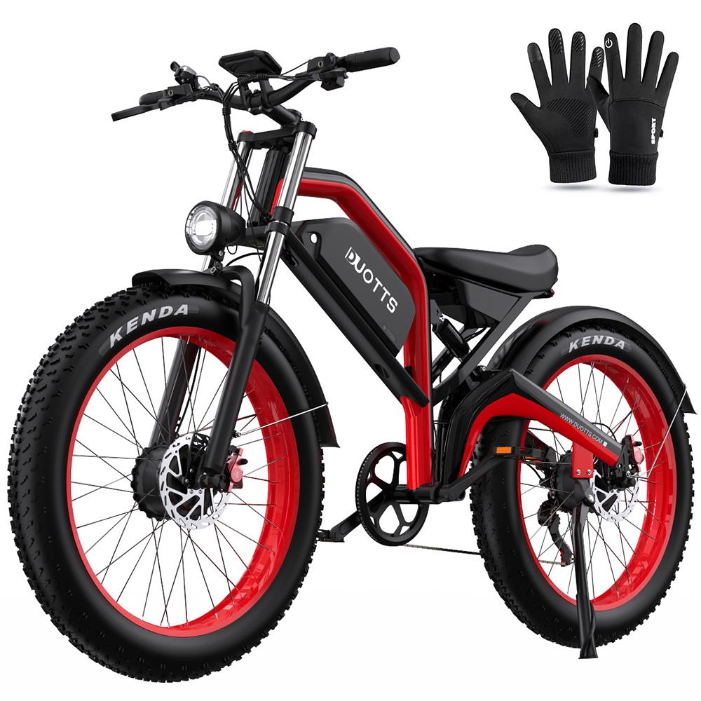 Electric Bicycle All Terrain DUOTTS 26" 750Wx2 Motor EBike For Adult 20AH Full Suspension Top Speed 45Km/h MaxLoad 150KG N26