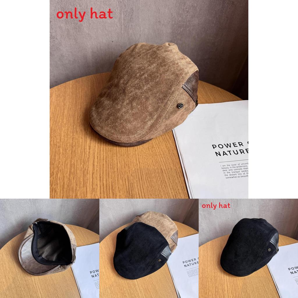 Simple Retro Solid Color Suede Neutral Casual Beret For Casual Winter Fashion