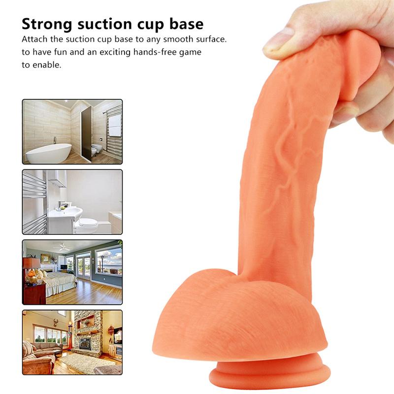 Liquid Silicone Double Layer Simulation Penis Female Dildo Toy Fun Female Adult Products