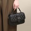 2026 Summer Genuine Leather Women's Crossbody & Shoulder Bag - Hot Selling Diamond Lattice Small Square Handbag