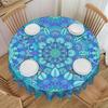 Runde Mandala Bohemian Stil Blumig Tischdecke Ölfest Tischdecke 60 Zoll Tischabdeckung für Küche Esstisch