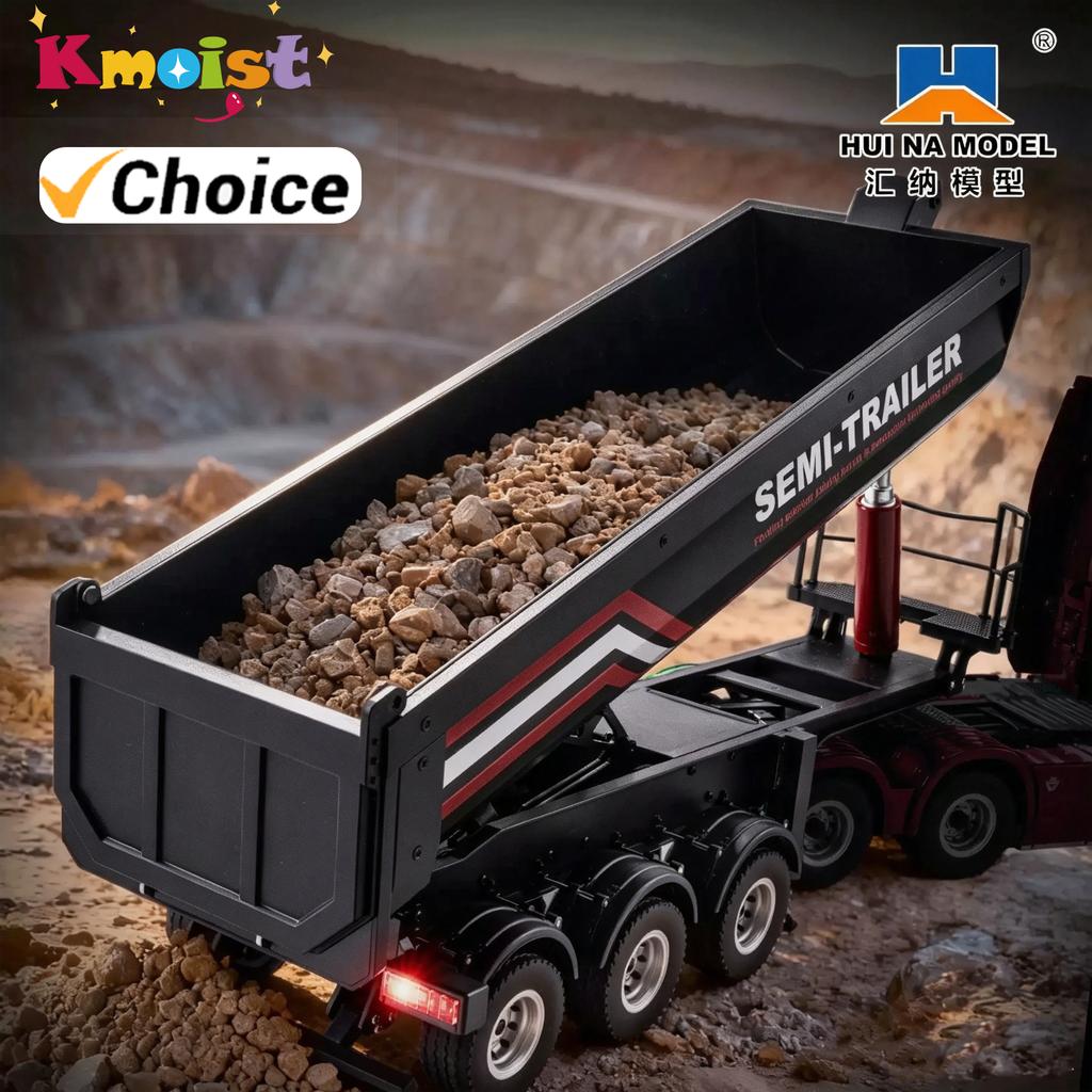 Huina 1509 1/18 19Ch Semirimorchio Per Camion Grande Radiocomandato Parte Anteriore Lega Giocattolo Accessori Camion Ribaltabile