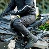 Rutschfeste Motorrad-Stiefel für Herren mit Gummisohle und Mikrofaser für Sport und Schutz