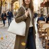 Versatile Style Shell Shoulder Bag Soft Handheld Shoulder Bag New PU Leather Tote Bag  Shopping Bag